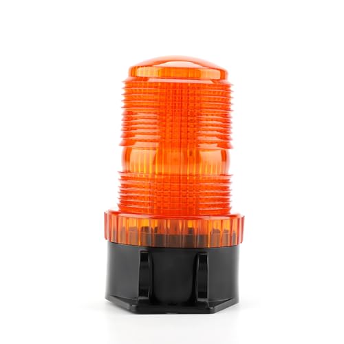 Asixxsix Luz de Advertencia de Carretilla Elevadora Giratoria Intermitente de 30 LED - Cobertura Amplia, Larga Vida útil - para Construcción de Camiones Lente de PC de Emergencia Pedestal ABS
