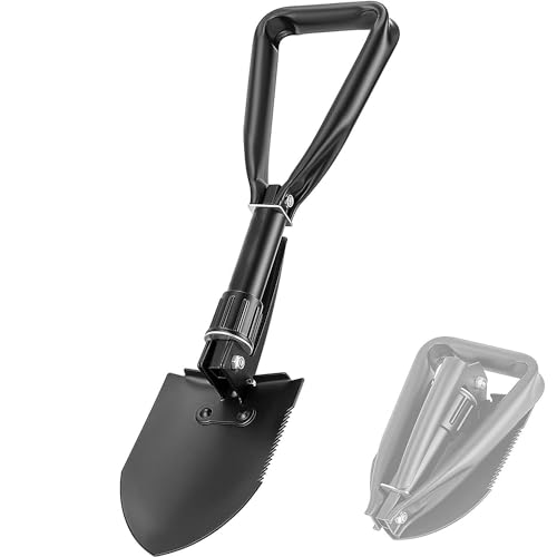 Image of Camping Shovel Foldable, 18.25 inch Tactical Shovels, Entrenching Tool, Tri-Fold Handle with Carry Bag for Off-Roading Camping Outdoor Hiking Backpacking Traveling Car (Shovels-B)