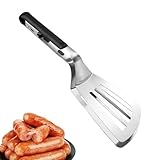 Pinza Parrillera - Acero Inoxidable Anti-quemaduras Multifuncional Mango Largo Volteador De Huevos | Tenazas Volteadoras de Filete en Barbacoa | para Pescado Pan Hamburguesa Freír Tortitas Empanadas P