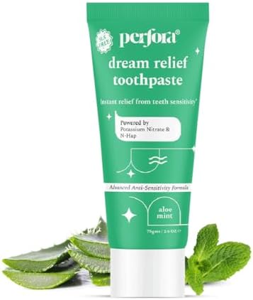 Perfora Dream Sensitive Toothpaste - 75 grams (Pack of 1) | Instant Sensitivity Relief for Kids & Adults | SLS Free & No Artificial Sweeteners | Made Safe Certified | Vegan Friendly Gel Toothpaste