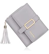 Cartera Corta Para Mujer Pomelo Best - Piel Sintética Mate, Con Ranuras Para Tarjetas Y Monedero, Azul/blanco