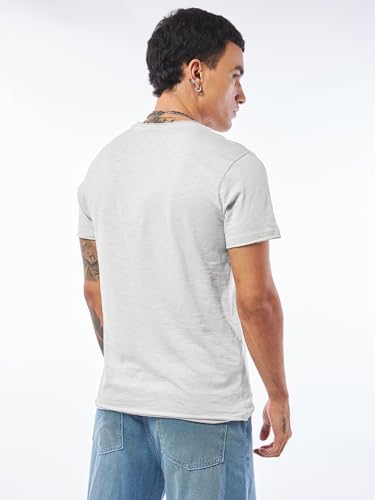 Image of Bewakoof Men's 100% Cotton Solid Regular Fit Half Sleeve Round Neck T-Shirt | Bewakoof Air 1.0 | Tshirt for Men Cotton| Casual Wear | Street Wear