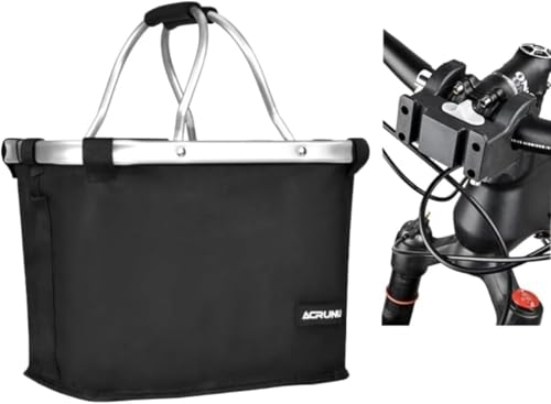 Runsweat���f���܂肽���ݎ��t�����g�o�X�P�b�g���O���\10 kg�ω׏d�h���}�E���e���o�C�N/�I�t���[�h�o�C�N/�d�C�����ԑ�e�ʃV���b�s���O�o�X�P�b�g�ȒP�Ȏ��t�� ([�A�b�v�O���[�h�A���~�����������`���[�u�x�[�X],�A���~�n���h��(�u���b�N)) 