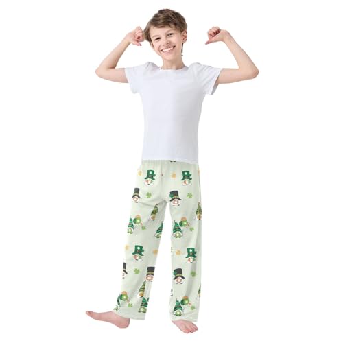 Cute Gnomes Clovers Boys Pants for Kids Jogger Pants with Pockets S-XL2