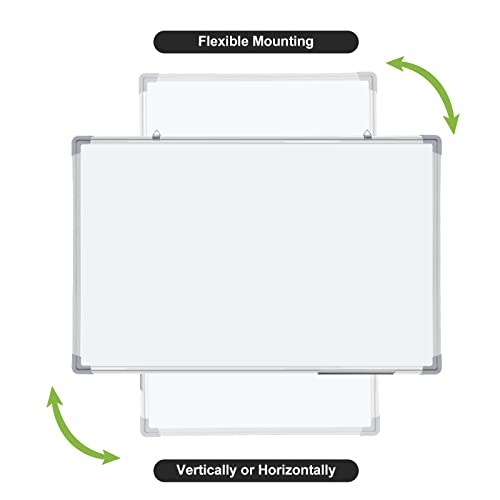 3 Pack Dry Erase Boards, Magnetic Dry Erase White Board Sliver Aluminum Framed Whiteboard Message Presentation Board White Board Bulk Wall Mounted Board For School Office And Home (36 X 24 Inch) #TOP4