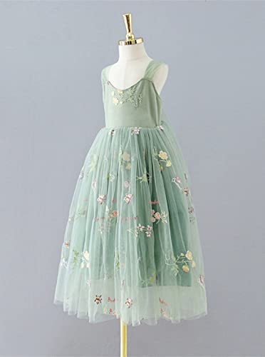 2Bunnies Girl Enchanted Floral Embroidered Tulle Flower Lace A-Line Garden Party Flower Girl Dress2