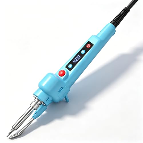 Image of Serplex 100W Digital Soldering Gun with Auto Wire Feeder, LCD Temperature Control 200-650C, Fast Heating Electric Soldering Iron Pen for Electronics Repair (EU Plug)