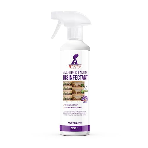 Pet Power - Vivarium Cleaner & Disinfectant 500ml - Safe Natural Formula for Reptile Habitats - Odour Eliminator & Bacteria Fighter