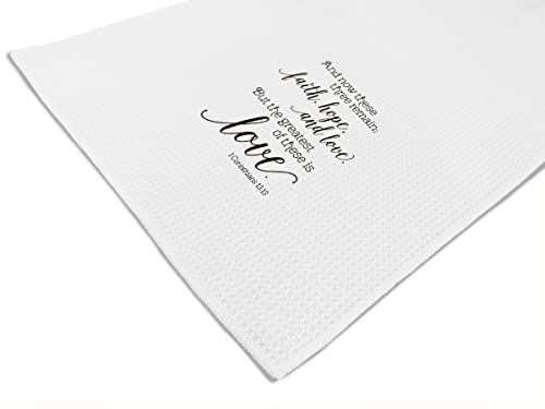 Christian Inspirational Kitchen Towels Dish Towels Hand Towels Bath Towels,And Now These Three Remain Bible Verse Towels For Kitchen Bathroom,Christian Gifts For Corinthian Women Teens Girls Mom Men #TOP4