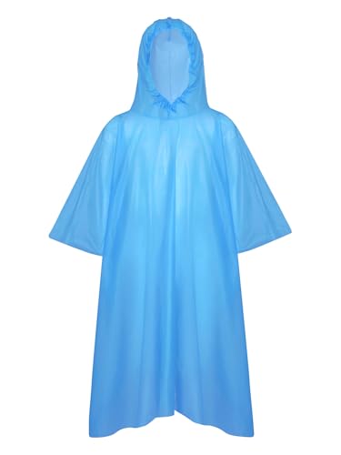 Kids Waterproof Raincoat Toddler Lightweight Reusable EVA Rain Poncho with Hood for Boys and Girls