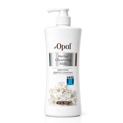 Image of OPAL Lotion Herbal Cleansing Milk, 500ml | Deep Pore & Gentle | Enriched with Natural Extracts | Nourishing & Hydrating | Suitable for Face, Body, and Hands