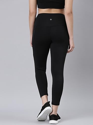Image of Enamor High Rise 7 /8th Length Adjustable Drawstring Workout Leggings for Women - Hugged Fit, Quick Dry, Antimicrobial - A605