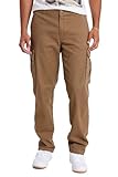 Unionbay Men's Wallace Flex Waist Stretch Cavalry Twill Cargo Pant, Bark