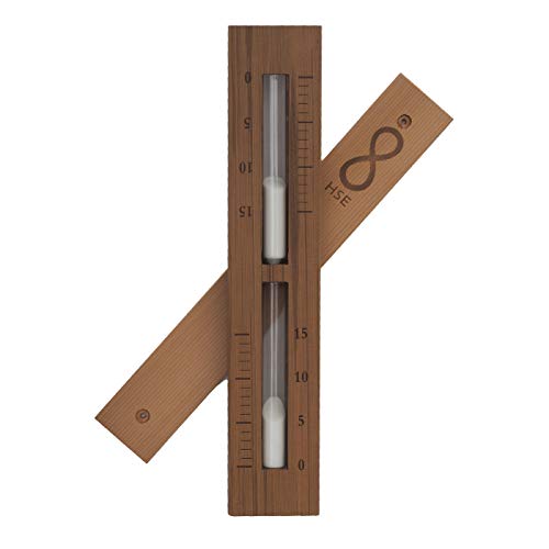 HSE Cedar Box Sauna Sand Timer - 15 Minutes - Choose Your S