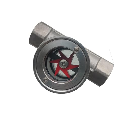 1 NPT Female 304 Stainless Window Sight Glass Flow Indicator With Impeller