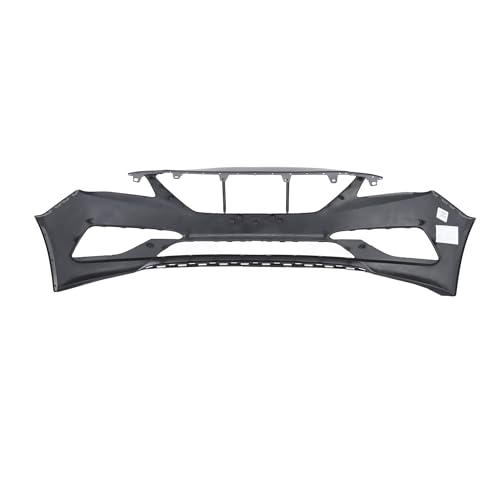 Image of FitParts Compatible with Hyundai Sonata 2015-2017 Front Bumper Cover | Primed, With Fog Light Holes, Without Parking Sensor Holes, Ready to Paint, OEM 86511C2000, HY1000205