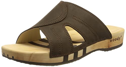 Preisvergleich Produktbild Woody Herren Noah Holzschuh, Cioccolato, 47 EU