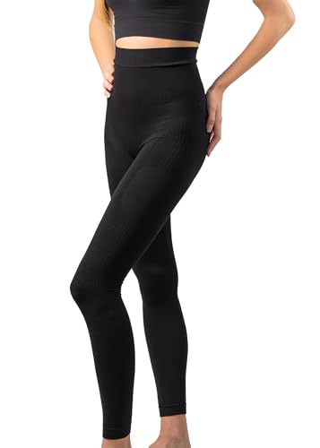 SLIMCELL Leggins Anticeluliticos Mujer Cintura Alta – Fajas Reductoras Mujer Abdomen Adelgazante, Push Up Glúteos, Mallas Deportivas Compresivas Vientre Plano, Ropa Fitness   Made in Italy