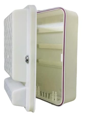 SR VISION DVR 2U Rack Box Junction Box CCTV Rack for DVR ABS Fibre Plastic PVC Box 13x11x5 inch for Small DVR, NVR, POE SWITCHES (Indoor/ Outdoor IP66)