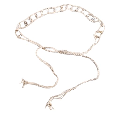 Cowgirl Waist Chain Casual Tie Belt Vintage Shells Waist Ceinture Cowgirl Lady Belt Elegant Woven Seashells Western.Vertical Imitation Shell