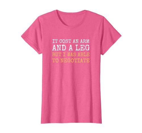 Arm Amputee for Legs, Funny Prosthetic Amputation for Men and Women T-Shirt, Women, Pink Heather, X-Small