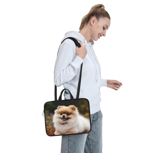Maletín para Laptop con diseño perro pomerania miniatura 7