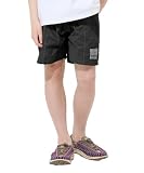 [KRIFF MAYER] パンツ ショーツ リップストップ チェック キッズ ジュニア 子供服 男女兼用 150 ブラック