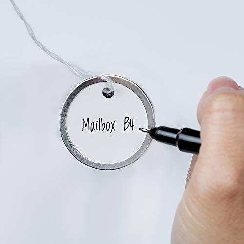 Avery Metal Rim Key Tags, 1.25" Diameter Tag, Includes Strings, White, 500 Tags (14313) #TOP2