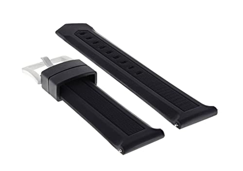 Ewatchparts 20Mm Rubber Watch Band Strap Compatible With Tag Heuer F1 Chronograph Cah1111 Wah1111 Black #TOP1