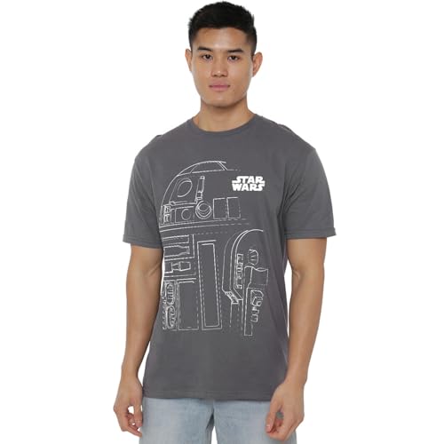 T-Shirt Star Wars R2D2 vêtement geek coton noir imprimé original