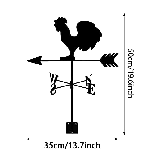 Girouette indicateur de direction du vent avec rotation fluide en métal robuste - 7