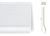 Otros colores bajo petición. Rodapiés de PVC gofrado - Color blanco - Medidas: 70 x 7 x 2000 mm - Precio por barra correspondiente a 1,76 € por metro - Posibilidad de otros colores bajo petición.