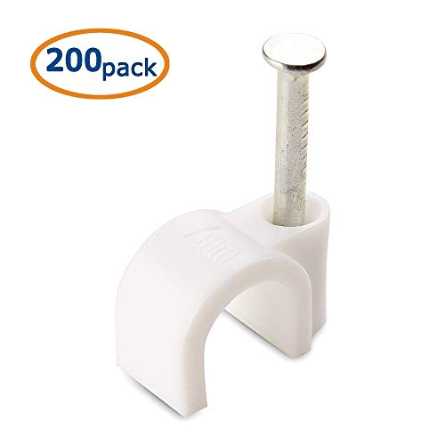 Cable ethernet Cat6 blanco 150 pies con organizador de clips miniatura 6