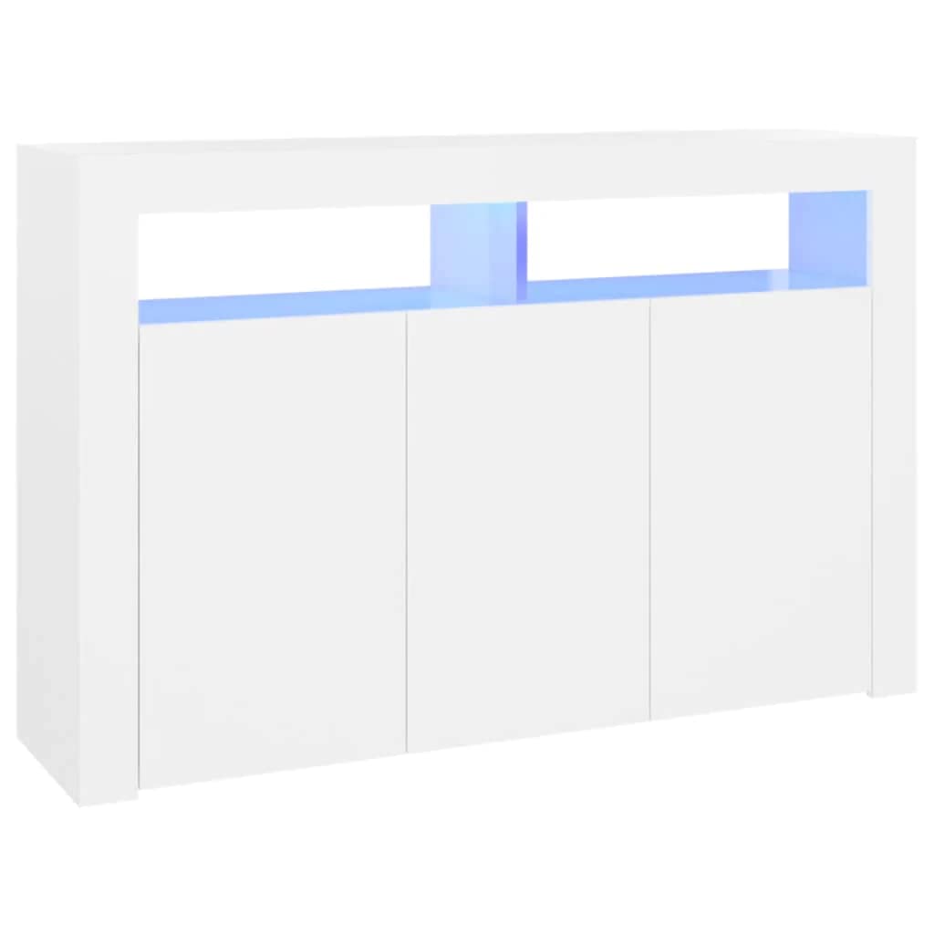 vidaXL Szafka z oświetleniem LED, biała, 115,5 x 30 x 75 cm
