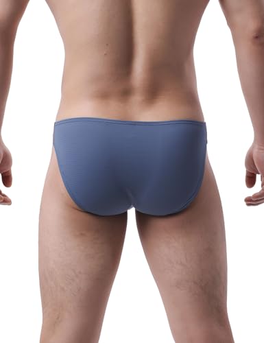 WINDAY Men's Briefs Ice Silk Low Rise Bikini Briefs Soft Moisture Wicking Underwear3