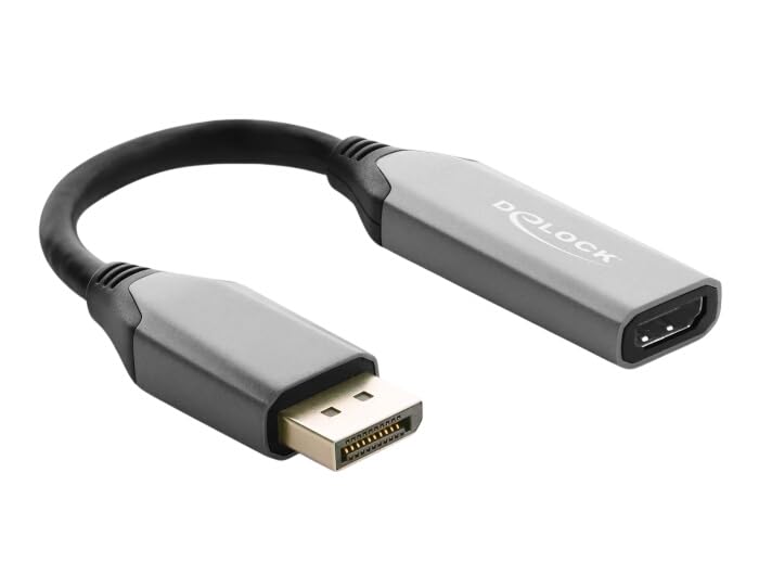DELOCK Aktywny DisplayPort 1.4 > HDMI adapter 8K HDR | Aktywny adapter, rozdzielczość 8K, obsługa HDR, DisplayPort 1.4, wyjście HDMI