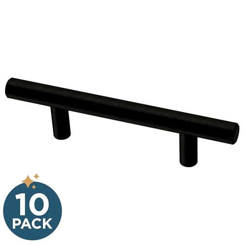 Franklin Brass (10-Pack) – Matte Black Cabinet Handles, 3 Inch Hole Center, Modern Pulls for Drawers, Kitchen Cabinet Door, Dressers | Simple Bar by Franklin Brass - Used condition - Image 2