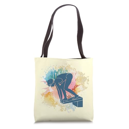 Bolso tote para mujer nadadora, entrenadora de natación y deportes acuáticos miniatura 1