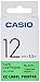 Produktbild Casio EZ-Label Printer XR-12FGN fluoreszierendes Schriftband selbsthaftend 12 mm x 5,5 m schwarz auf gün