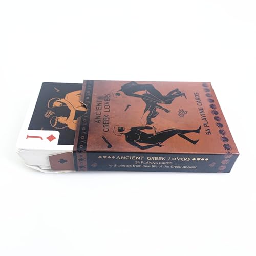 Erotische Szenen | Antike griechische Lovers | Sex Positionen | Kartenspiel für Erwachsene | Braun – Bild 7