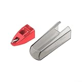 HOHOVYVY Tonabnehmer Nadel Kompatibel Mit Concorde OM Super Serie Plattenspieler Zubehör Schwarz(red)
