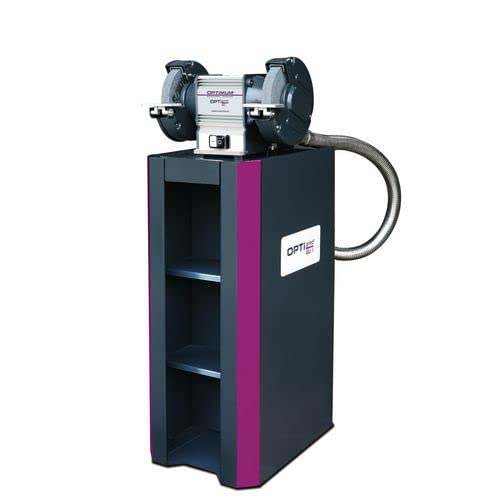 Lucidatrice/Levigatrice Industriale OPTIMUM GU20P (230V) | Motore Senza Manutenzione | Dischi Inclusi | Per Lavorazioni Metalliche