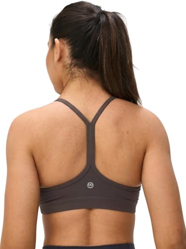 Image of Womens Y Back Padded Sports Bra Strappy U Neck Butter Soft Low Impact Workout Bras Yoga Pilates Walking