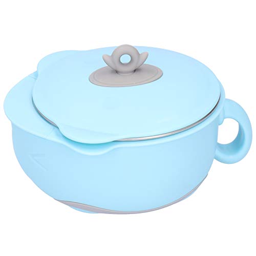 Casseruola con isolamento termico Scodella per bambini Contenitore per alimenti in acciaio inossidabile Stoviglie Utensili da Può contenere zuppe, stufati, tagliatelle, cereali caldi(Blu)