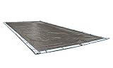 Robelle 16 x 32 ft Extra Heavy Duty Magnesium Winter Pool Cover for Inground Pools, 5 ft Overlap (21 x 37 ft Cover Size), Solid 10 x 10 Scrim, 2.91 oz/yd2, 12-Year Warranty, Style: 591632R