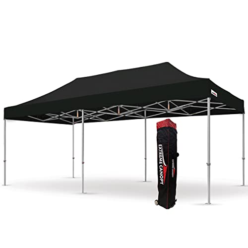 Extreme Canopy Heavy Duty Aluminum Instant Popup Canopy (10ft x 20ft, Black)