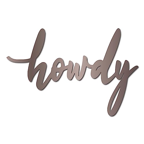 CREATCABIN Wooden Letters Cutout Signs Laser Cut Wood Sign Howdy Wooden DIY Crafts Art Word Unfinished Basswood Slices Decorative Hanging for Wreath Blank Home Wall Door Bedroom 8x12Inch