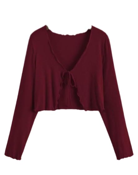 Casual Front Tie Full Sleeve Shrug for Women and Girls - Trendy, Versatile, and Comfortable-picture-41