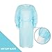 Nobles Universal Size Blue Disposable Isolation Gowns - Latex-Free Gown is Fluid Resistant with Knitted Cuffs - Medical & PPE Gowns - Ideal Safety Protection for Women & Men (Case of 50)