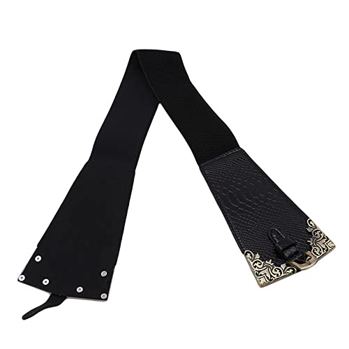 Plus Size Belts for Women Retro Metal Buckle Leather Red Brown Lady Women Elastic Waistband Wide Waist Belt4